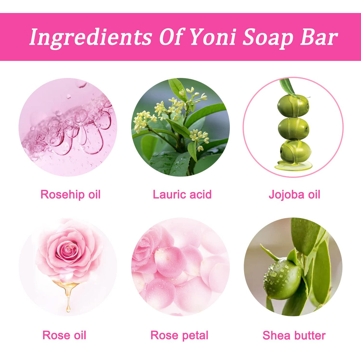 Yoni Soap Bars Vaginal Wash 2 PCS, 100% Natural Organic Yoni Bar Soap for Women Ph Balance Yoni