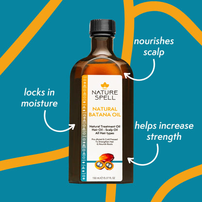 Nature Spell Batana Oil for Hair Growth with Comb Applicator, 5.07 Fl Oz