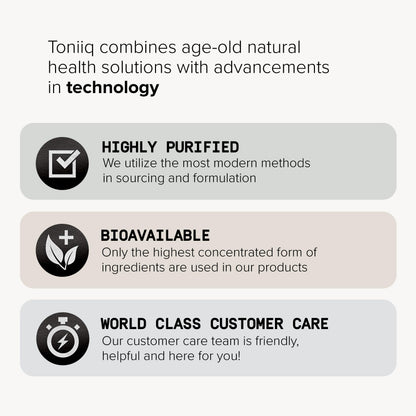 Toniiq Ultra High Strength Glutathione Capsules - 1000mg Concentrated Formula - 98%+