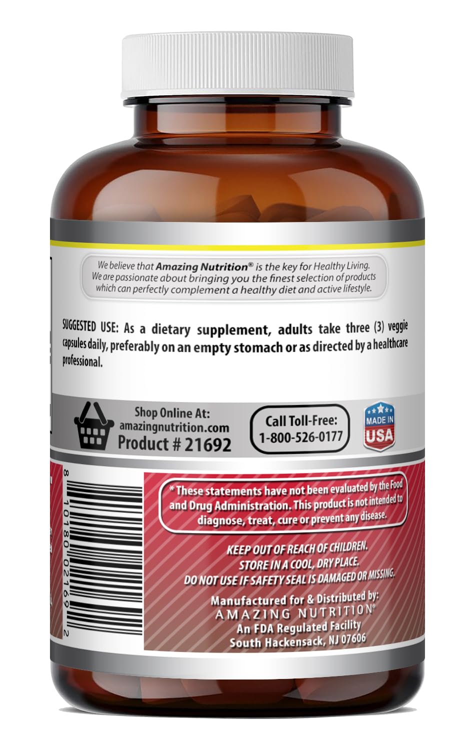 Amazing Formulas Acetyl L-Carnitine - 1500 per Serving Supplement - Vegetarian Capsules - Non-GMO - Gluten-Free - Made in USA (1 Pack - 120 Count)