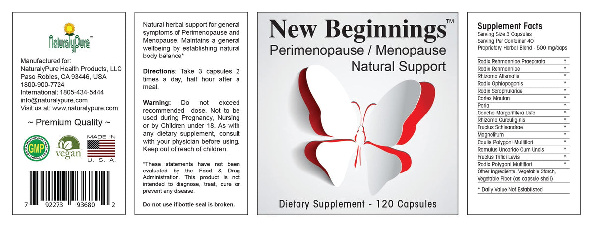 Menopause & Perimenopause Support. Hot Flashes, Night Sweats, Irritability. No Estrogen, no Hormones
