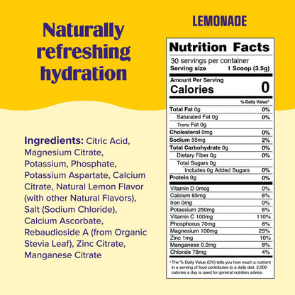 Ultima Replenisher Daily Electrolyte Drink Mix - Lemonade, 30 Servings - Hydration Powder