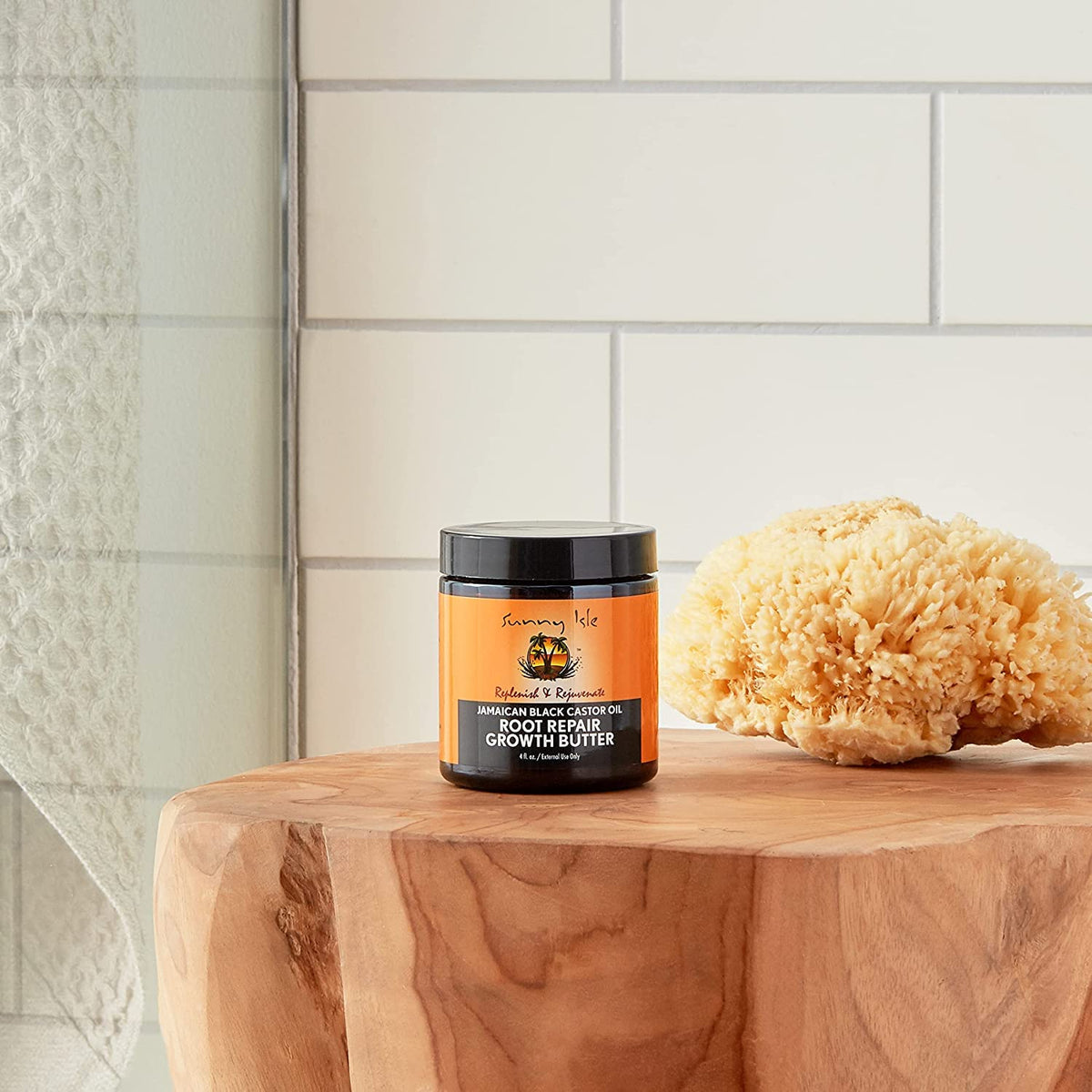Sunny Isle Jamaican Black Castor Oil Root Repair Growth Butter 4oz - Restores & Revitalizes ALL Damaged Hair Types - Nutrient-Rich, Stimulates Hair Growth - Fights Dry, Itchy, Flaky Scalp
