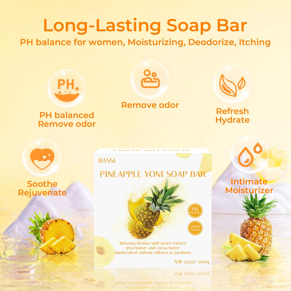 Feminine Wash & Yoni Oil & Yoni Soap Set for Women, Yoni Wash for Vaginal Ph Balance Remove Odor