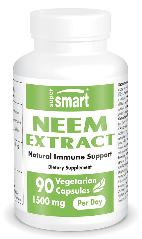 Supersmart - Neem Supplement 1500 mg per Day (Azadirachta Indica Leaf Oil Extract) 