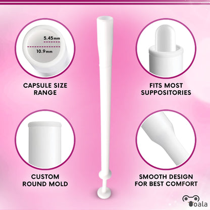 Ooala Disposable Vaginal Suppository Applicators (30-Pack) - Fits Most Brands, Pills, Tablets and Boric Acid