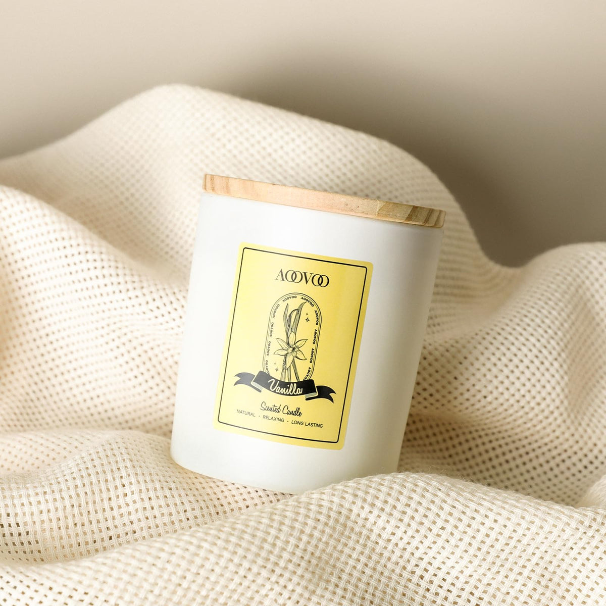 Vanilla Soy Candles Gift for Women - Aromatherapy Candle with Crystals Inside, 10oz Natural Soy Wax Candles