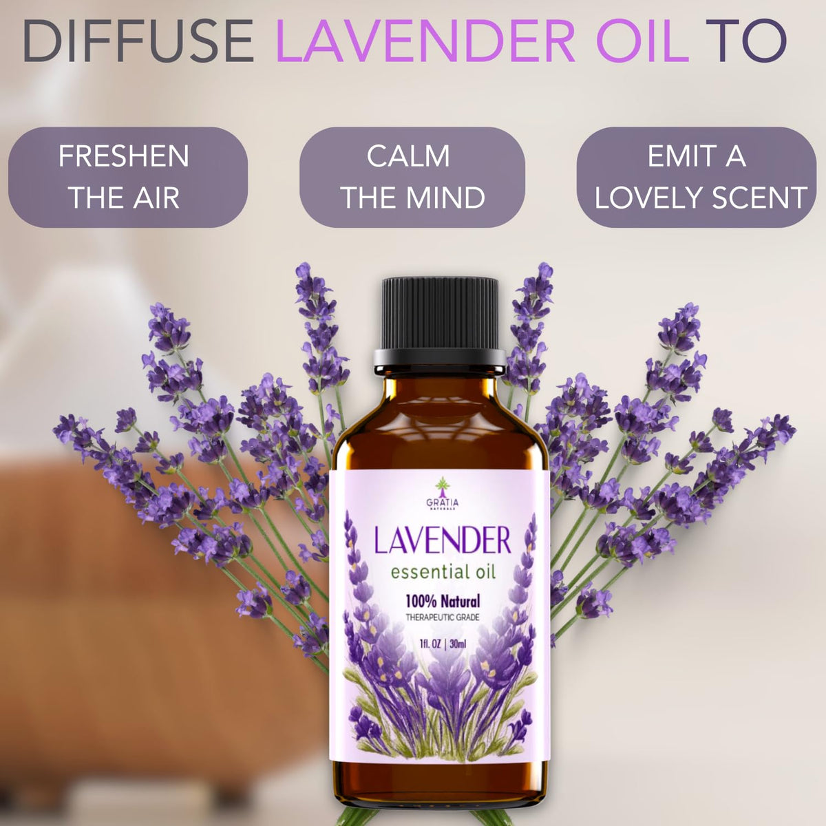 Gratia Naturals Lavender Essential Oil - 100% Pure and Natural …