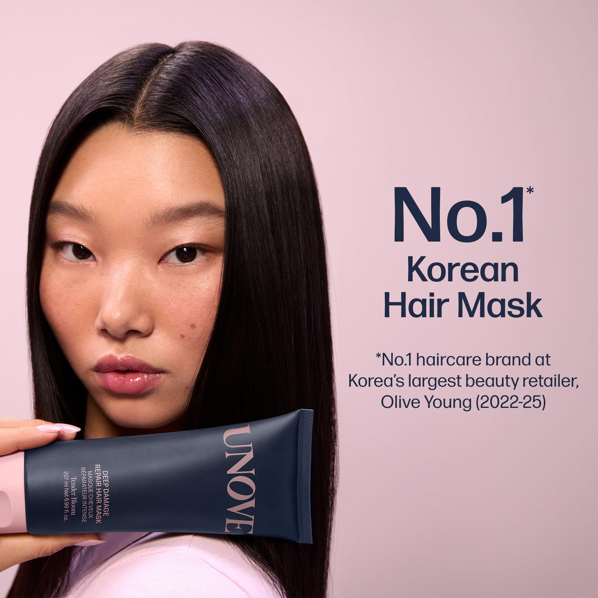 UNOVE Deep Damage Repair Hair Mask - Protein Hair Treatment & Hair Mask for Damaged Hair - Deep Conditioning & Keratin Hair Mask for Dry, Frizzy Hair - Korean Hair Care - Tender Bloom, 7 fl oz