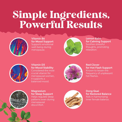 Complete Herbal Menopause Supplement for Women - Multibenefit Menopause Relief Hormone Balance