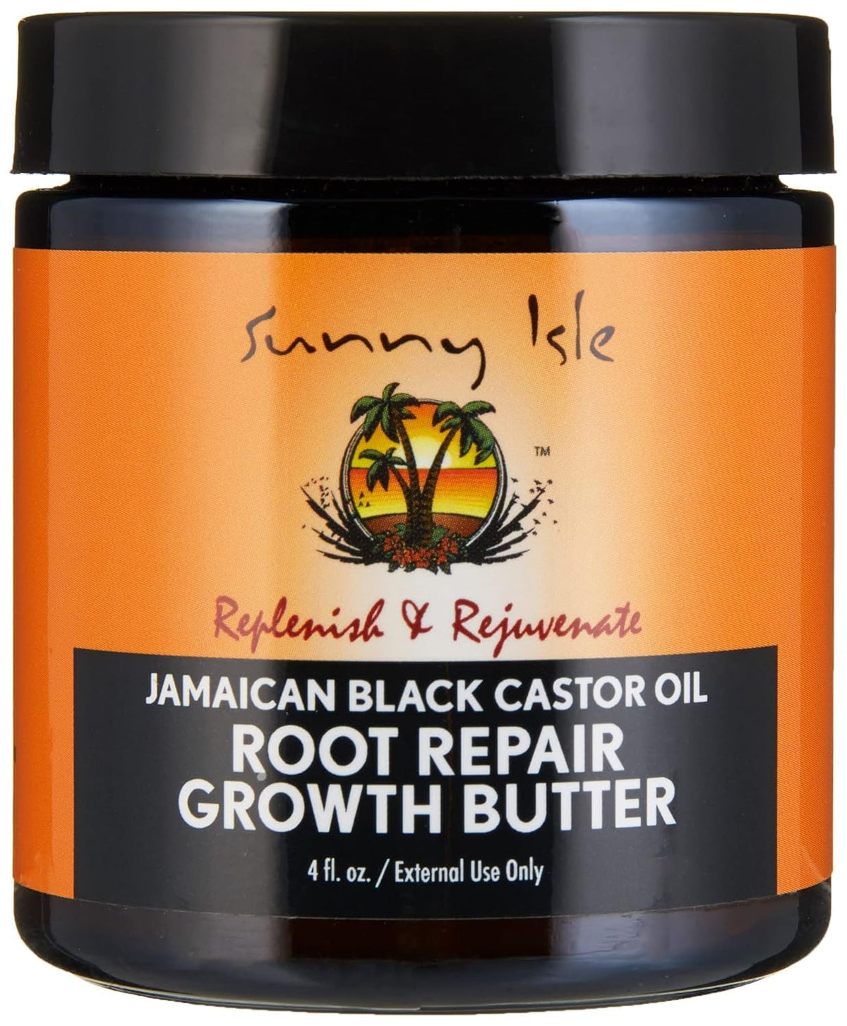 Sunny Isle Jamaican Black Castor Oil Root Repair Growth Butter 4oz - Restores & Revitalizes ALL Damaged Hair Types - Nutrient-Rich, Stimulates Hair Growth - Fights Dry, Itchy, Flaky Scalp