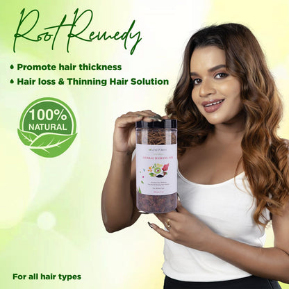 LuxePureva Herbal Hair Oil Mix - Herbs For Hair Growth - 19 Vital Herbs For Long, Thick, And Lustrous Hair - Hair Care Product For Women And Men - DIY Oil Infusion - DOES NOT INCLUDE OIL