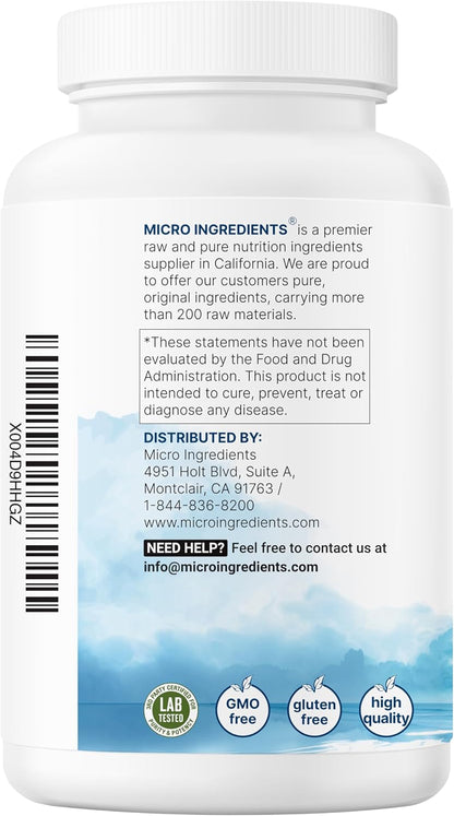 Magnesium Oxide 400mg, 500 Capsules - Elemental Form for Max Concentration - Supports Calm, Muscle & Nerve Health - Non-GMO