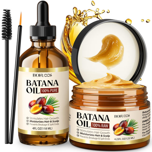 Bofuoos Raw Batana Oil for Hair Growth, 100% Natural Organic from Honduras