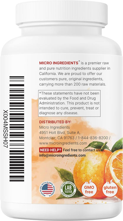 Pure Vitamin C 2,000mg, 240 Veggie Capsules - Highly Bioavailable Fat & Water Soluble Forms - Max Potency - Antioxidant & Immune Support Supplement - Easily Absorbed, Non-GMO, Filler Free