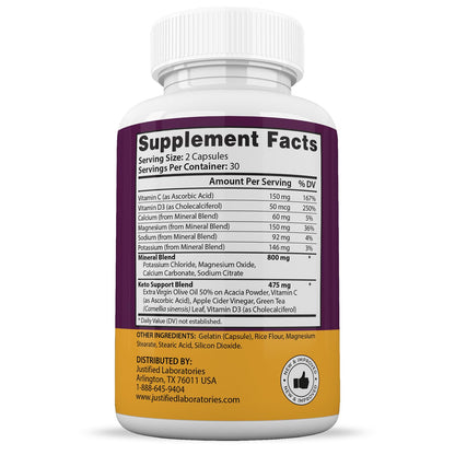(2 Pack) Keto Advantage Keto Burn Pills 1275MG New & Improved Formula Contains Apple