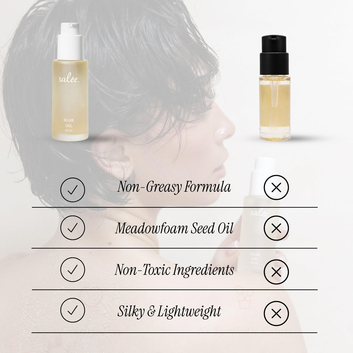 SALEE. Salée Hair Oil + Serum - For Curly, Dry & Wavy/Straight Hair Hydrating, Anti-Frizz, Scalp & Hair Health & More