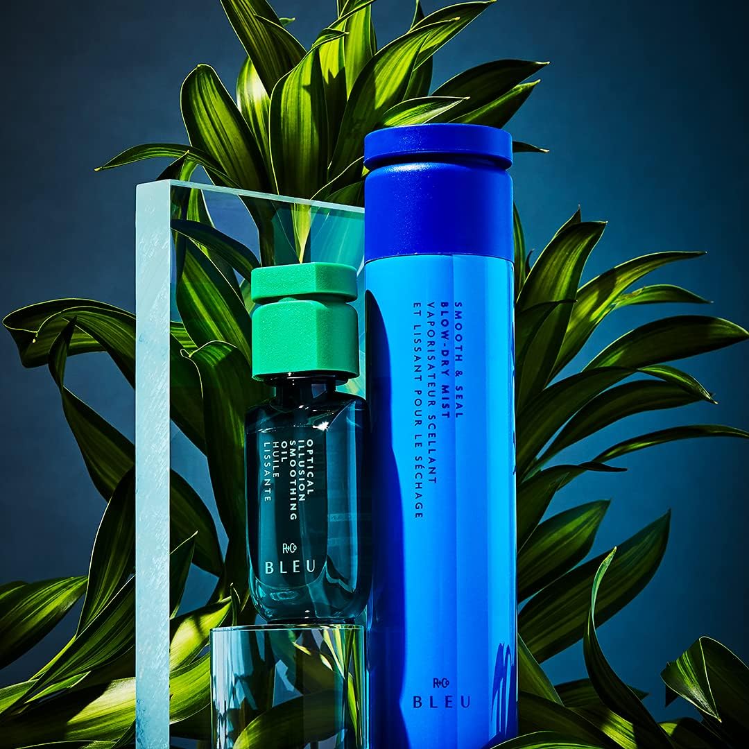 R+Co BLEU Optical Illusion Smoothing Oil - Adds Sleek Style, High Shine, Tames Flyaways, and Provides Separation with Lightweight, Nourishing Formula, 2 oz