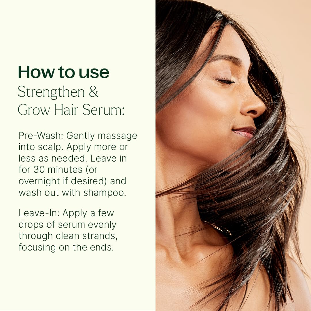 Plant Therapy Hair Therapy Blend & Serum Set - Strengthen, Repair and Grow Shiny Healthy Hair, 1 oz Serum & 10 mL Essential Oil Blend