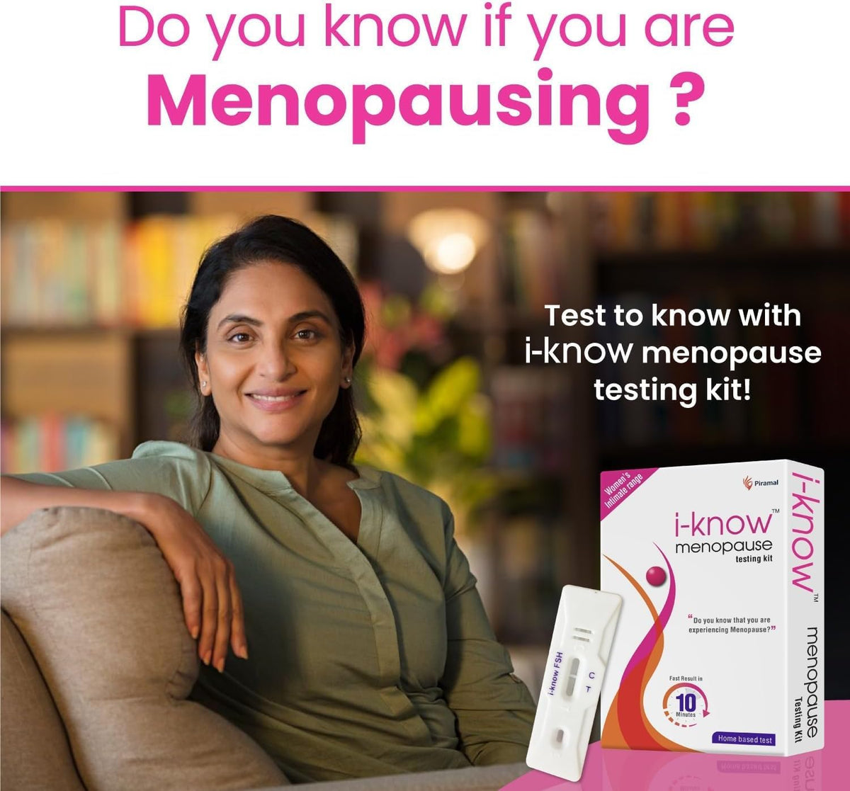 ZOZO Menopause testing kit - For women facing menopause symptoms like hot flashes, night sweats, mood swings