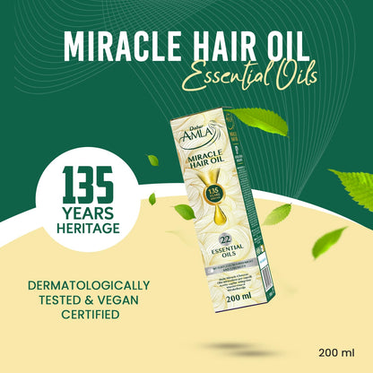 Dabur Amla Luxe Hair Oil - Lightweight Ayurvedic Hair Growth With Pure Amla and 22 Essential Oils, Nourishes and Conditions Scalp, Strengthens Roots, Adds Shine - Dermatologically Tested - 200 ml