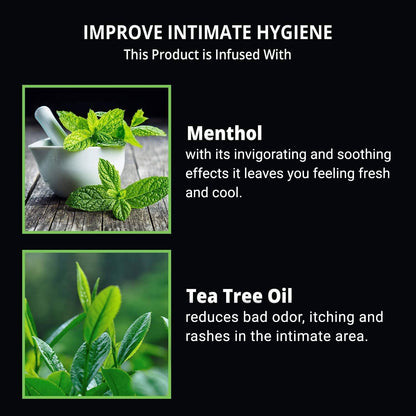 Skin Elements Intimate Wash for Men with Menthol (4.05 fl. oz.) - pH Balanced Foaming Private