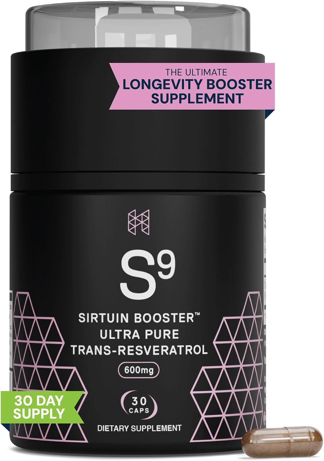 HPN S(9) Trans-Resveratrol for Antioxidant & Sirtuin Support, 30 Caps - Ultra-pure trans-resveratrol antioxidant formula supports sirtuin activity and healthy aging; 30 capsules.