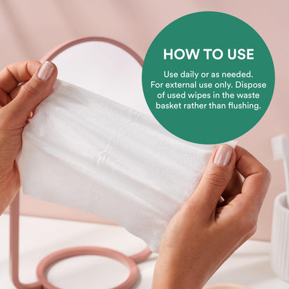 Love Wellness pH Balancing Wipes for Women - Feminine Hygiene for Cleansing with Aloe Vera