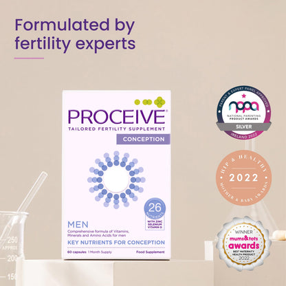 Proceive Men Fertility Supplement for Conception - Vitamins & Minerals for Men Trying