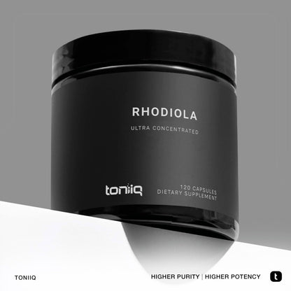 Toniiq Triple-Strength 600mg Rhodiola Rosea - 120 Capsules - 5% Salidroside Concentrat