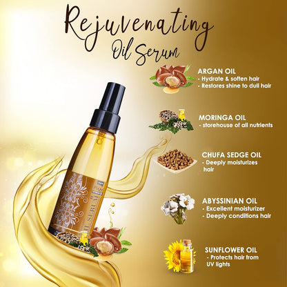 Lolane Pixxel Optimum Care Rejuvenating Oil Serum 127ml For Dry Damaged Hair Argan Oil/Abyssinian Oil/Chufa Sedge Oil/Moringa Oil/Sunflower Oil