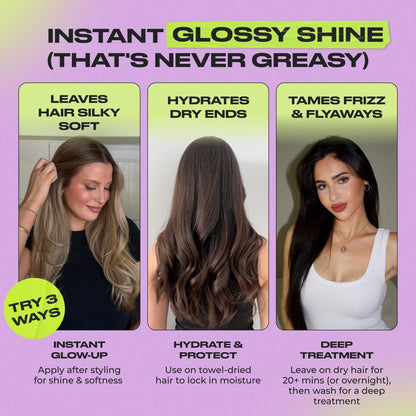 INH Hair Gloss Gems - Lightweight Hair Oil Perfume Capsules for Dry, Damaged, or Frizzy Strands, Smoothing Anti Frizz Shine Serum with Argan & Batana Oil, Vegan Leave In Treatment, 35 Capsules