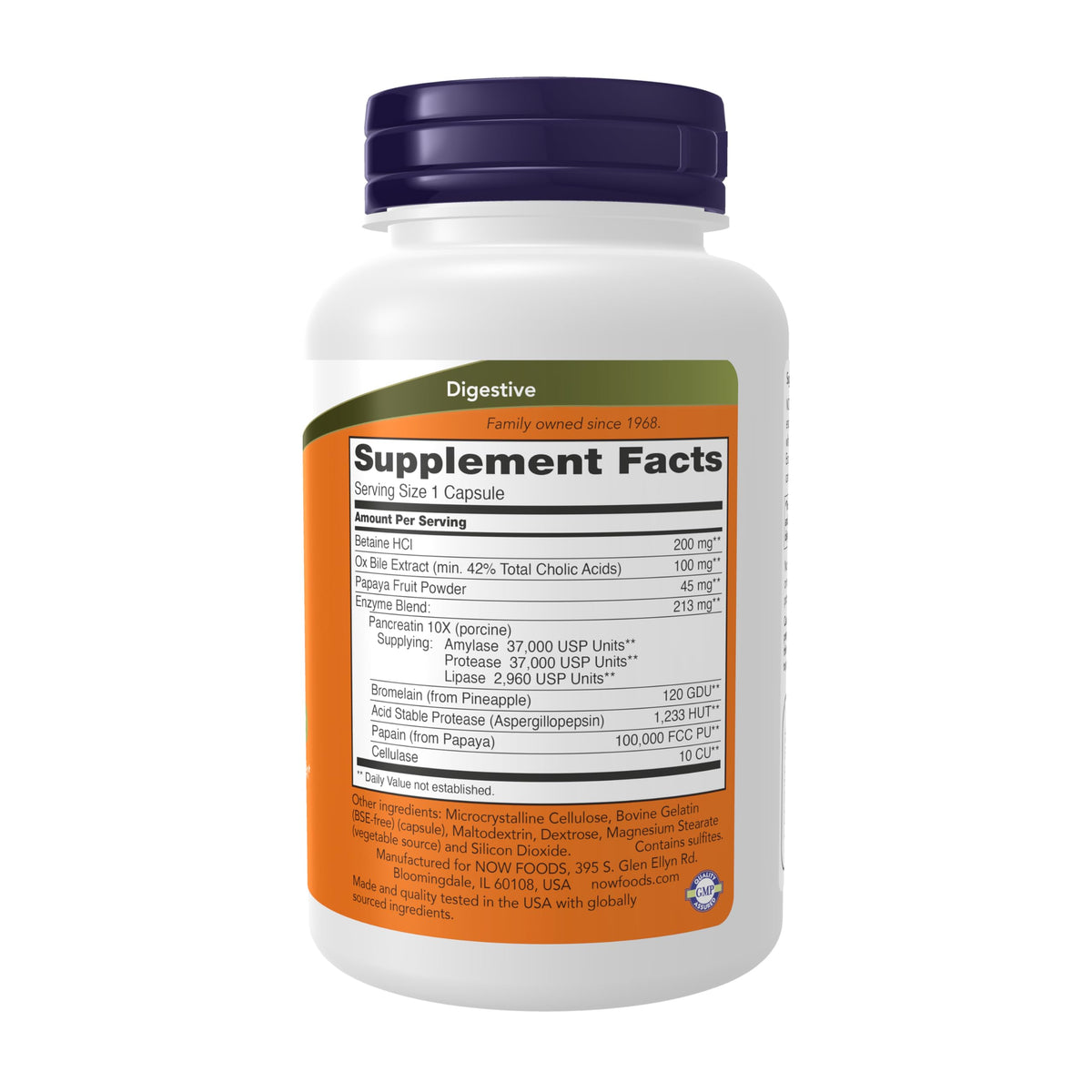 NOW Supplements, Super Enzymes, Formulated with Bromelain, Ox Bile, Pancreatin and Papain, Super Enzymes,90 Capsules