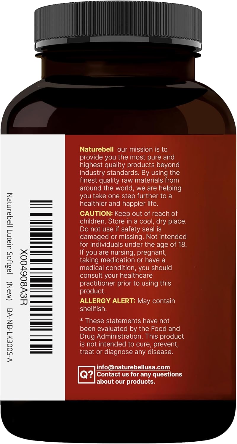 Lutein 40mg + Zeaxanthin 1,600mcg, 360 Softgels - 4-in-1 Formula with Astaxanthin, Omega-3 & Phospholipids - Marigold Flower Extract - Supports Eye, Brain & Vision Health - Non-GMO, Gluten Free