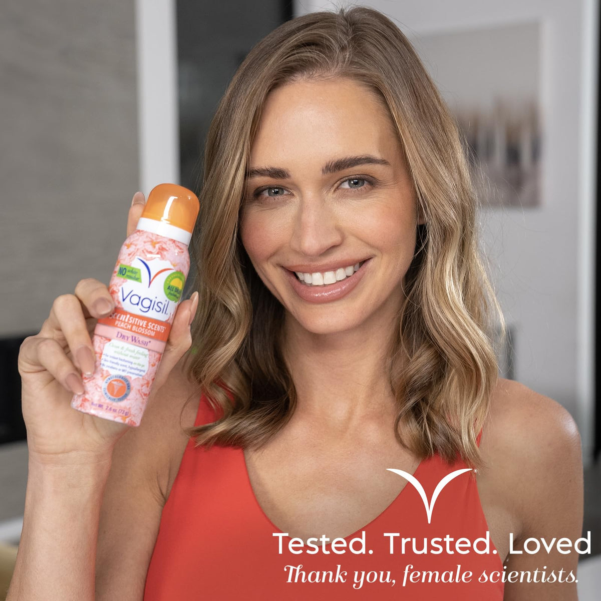 Vagisil Scentsitive Scents Feminine Dry Wash Deodorant Spray for Women, Gynecologist Tested