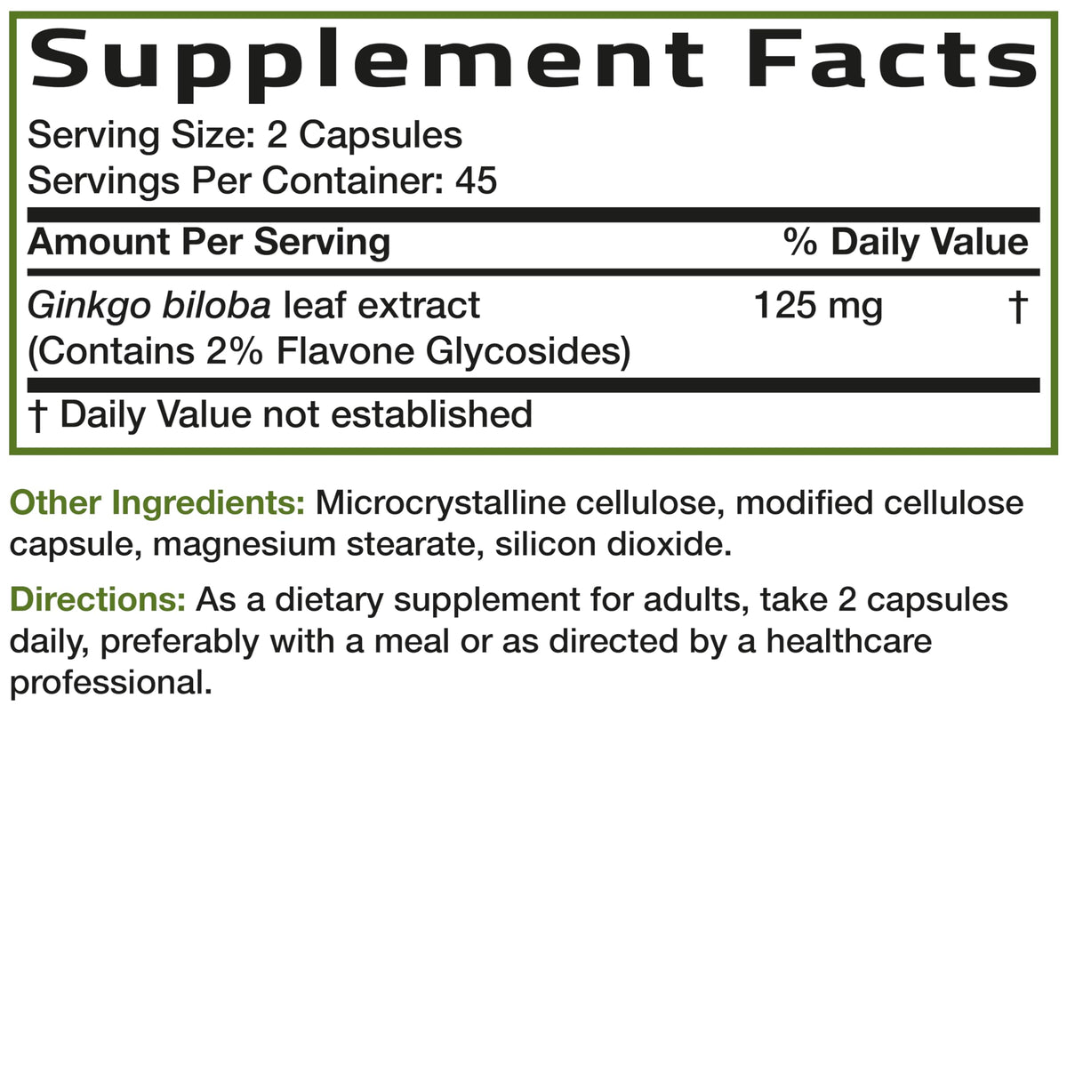 Bronson Ginkgo Biloba Extra Strength Brain & Memory Support 120 Capsules - Vegetarian, Non-GMO, Gluten Free, Soy Free, Memory, Cognitive & Brain Health Support