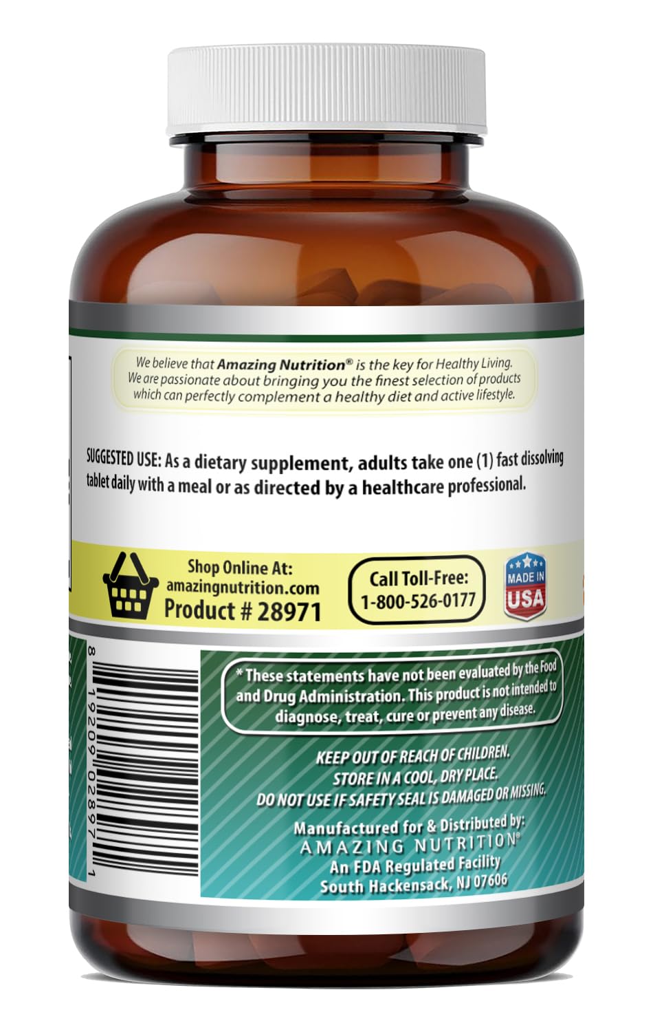 Amazing Formulas Biotin 10,000 mcg - Fast Dissolve Tablets - Non-GMO - Gluten Free Supplement - Made in USA (Strawberry, 60 Count)