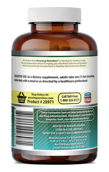 Amazing Formulas Biotin 10,000 mcg - Fast Dissolve Tablets - Non-GMO - Gluten Free Supplement - Made in USA (Strawberry, 60 Count)