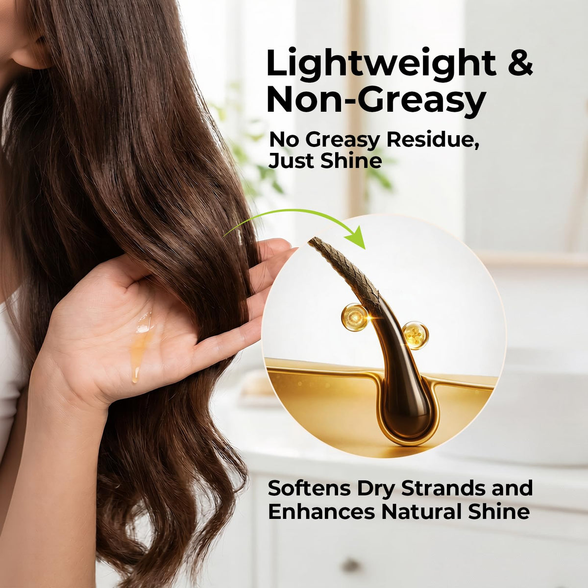 HyperHair Rosemary Oil for Hair Growth, Cold-Pressed Rosemary Oil with Biotin, Nourishing Hair Growth Oil for Scalp Care, Thicker-Looking Hair, Stronger Strands & Split End Care, 4 Fl Oz