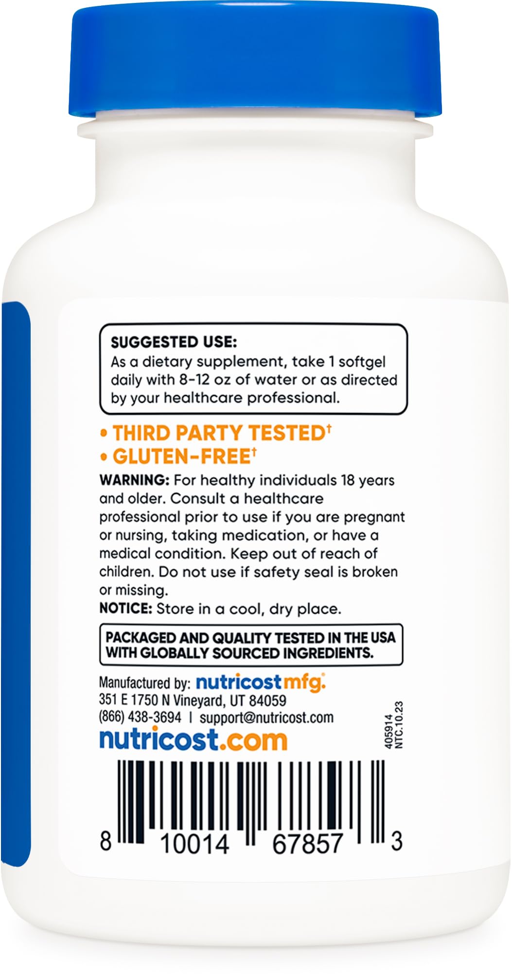 Nutricost CoQ10 Softgels (120 Servings / 100 Mg CoQ10 Per Serving) - Better Absorption