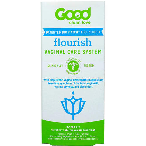 Good Clean Love Flourish Vaginal Care System, 30-Day Regimen, Relieves Itching & Irritation, Includes Personal