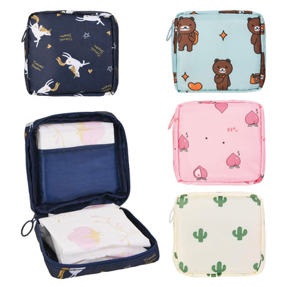 4Pcs Period Bag, Sanitary Pad Storage Bag Samll Period Pouch for Purse Cute Menstrual Period Bag
