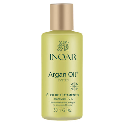 Inoar Argan Oil Hydrating Treatment Oil with Smoothing & Thermal Protection for Hair, Vegan & Cruelty-Free, 2 Fl Oz