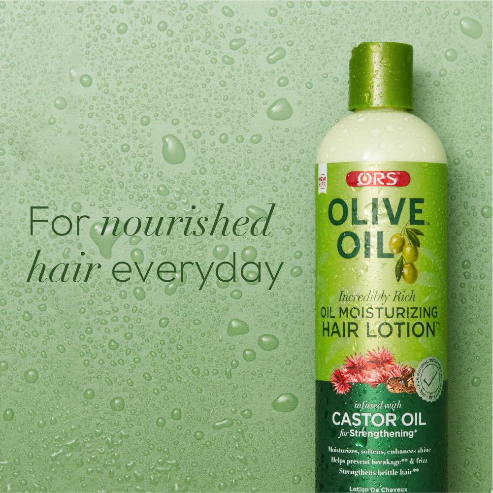 ORS Olive Oil Incredibly Rich Moisturizing Hair Lotion with Castor Oil 8.5 Ounces (Pack of 3)