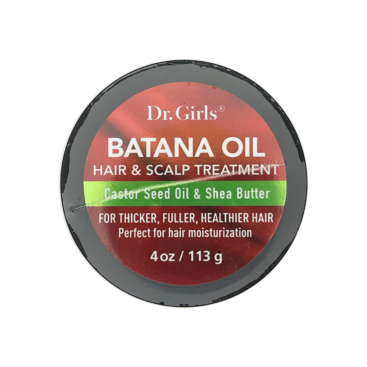 Dr. Girl Hair & Scalp Treatment BATANA OIL Castor Seed Oil & Shea Butter, Repairs Split Damaged Hair (JAR) (4oz)