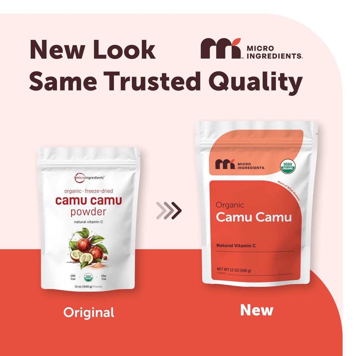 Micro Ingredients Organic Camu Camu Powder, 12 oz - Freshly Harvested Berry - Source of Naturally Occurring Vitamin C - Non-GMO, Vegan Friendly