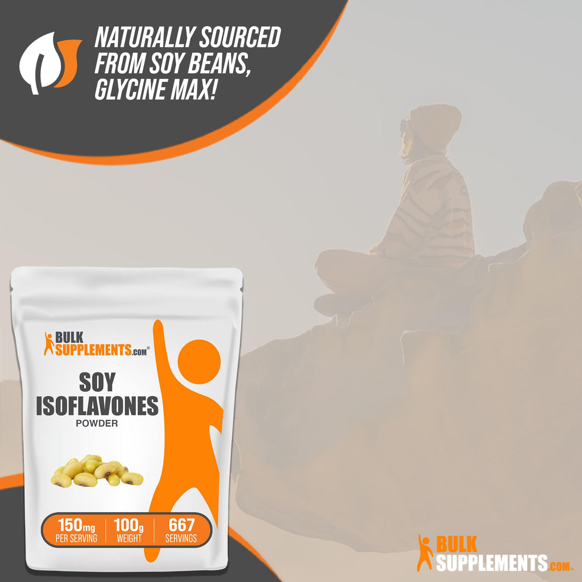 BULKSUPPLEMENTS.COM Soy Isoflavones Powder - Soy Isoflavones 150mg, Isoflavones Supplement