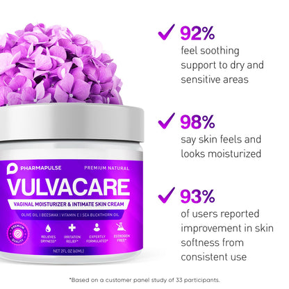 Pharmapulse Vaginal Moisturizer, Vulva Balm Cream, Intimate Skin Care, Menopause Support