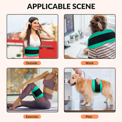Dawfek Red Light Therapy Belt for Pain Relief Silicone Wearable Near Infrared Light Wrap Deep