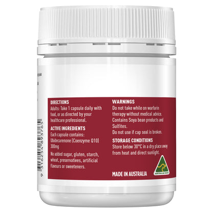 Healthy Care Ultra Strength 300mg Co Enzyme Q10 Capsules, Red, 60 Count - Supports